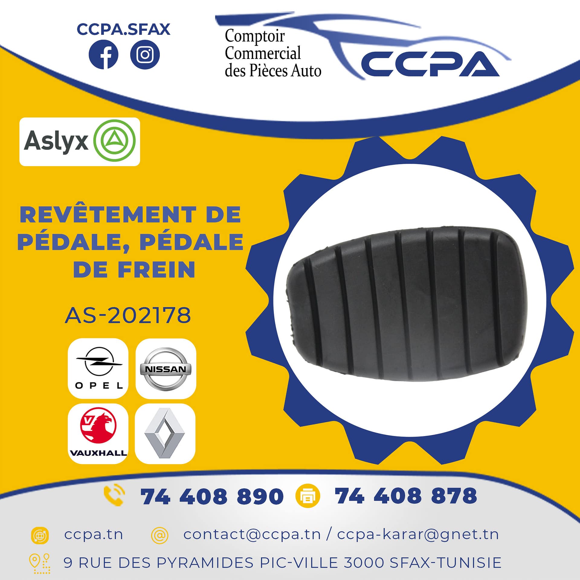 MAXGEAR 27-2039 Revêtement Pédale Embrayage - Compatible Peugeot 207, 208, 308, Citroën C3, 307